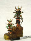 Native American Hopi Carved Deer Dancer (Sowi-ingwa) Katsina Doll by Milton Howard