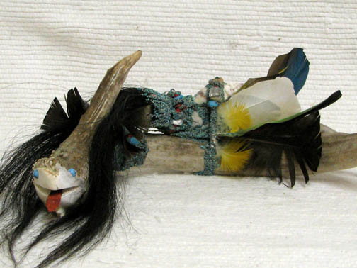 Zuni Carved Water Serpent (Avanyu) by Unknown Zuni Artist